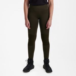 Myśliwskie damskie wzmocnione legginsy 3710 Art Green