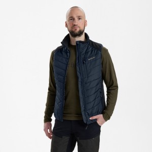 Myśliwska pikowana kamizelka Moor z dzianiną 4572 Dark Blue