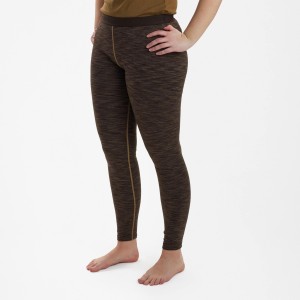 Myśliwskie legginsy ocieplane Lady 7483 Brown Melange