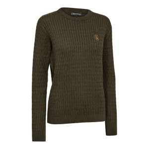 Myśliwski sweter Lady Harrington Cable Knit 8120 Forest Ember Melange