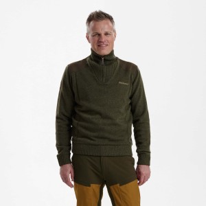 Myśliwski sweter Carlisle Knit ze Stormliner® 8370 Green Melange
