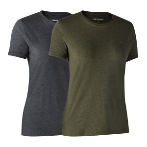 Myśliwski damski T-shirt Basic 2-pack 8395 Adventure Green Melange