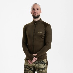Myśliwski ocieplany kardigan Excape 8784 Art Green