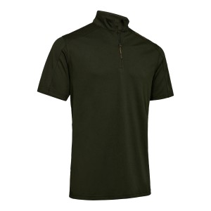 Myśliwski T-shirt Climate ½-zip z technologią 37.5® 8805 Forest Ember